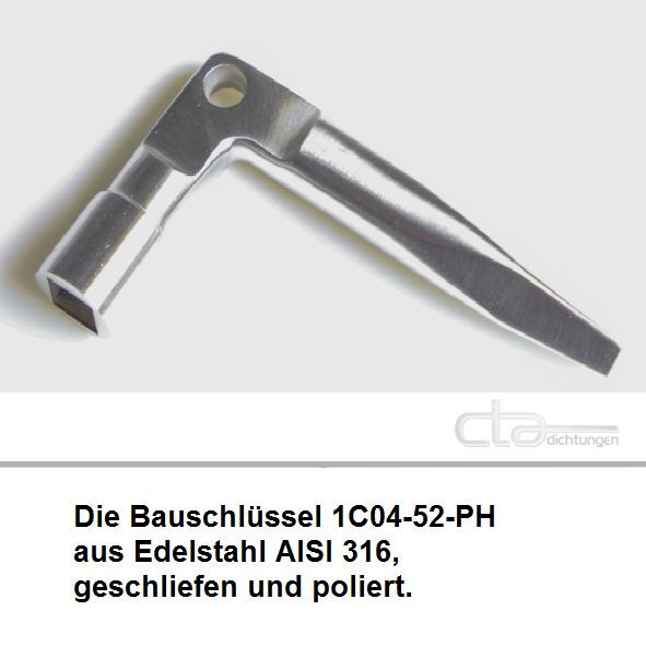 1x Bauschlüssel Steckschlüsse Vierkantschlüssel 9 6-10 Edelstahl V4A 1C04-52-PH