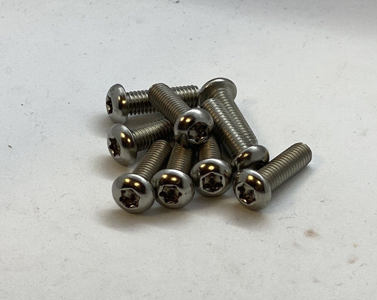 Schrauben abgeflachtem Halbrundkopf M6x20 Torx T30 ISO/7380  V2A  Edelstahl 1568