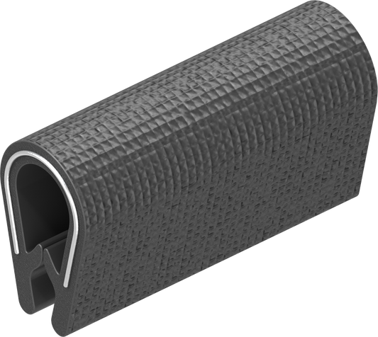 5 m Dichtungsprofil Dichtprofil Kantenschutz PVC  schwarz KB 1 - 4 mm 1C10-08