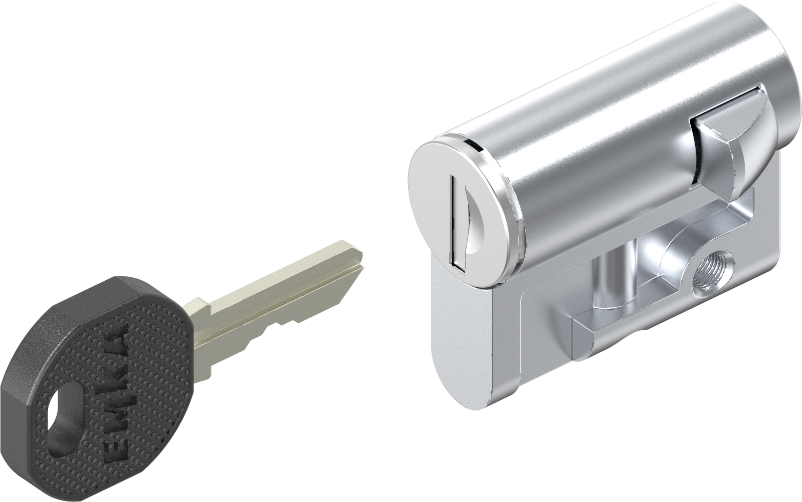 1x EMKA Profil-Halbzylinder für Schwenkgriff Schwenkhebel Verschluss 1109-U02