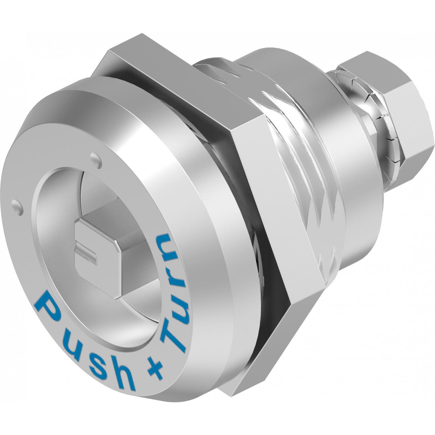 1x  Sicherheits-Vorreiber  Drehriegel Vierkant 6 Edelstahl 1000-U817-01PH