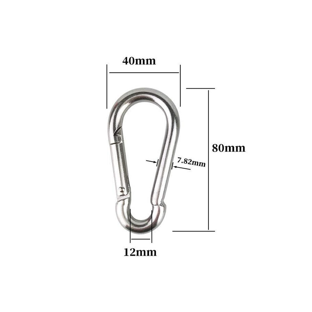 Karabinerhaken Stahl verzinkt 80x8 Karabiner Schnapphaken Haken snap hook 444
