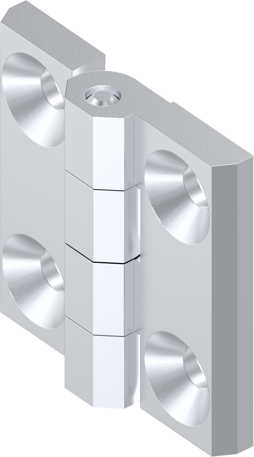 1x Scharnier Anschraubscharnier Türband Beschlag Z410 Verchromt 40x40mm 1C56-U05