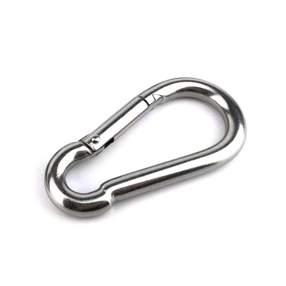 Karabinerhaken Stahl verzinkt 80x8 Karabiner Schnapphaken Haken snap hook 444