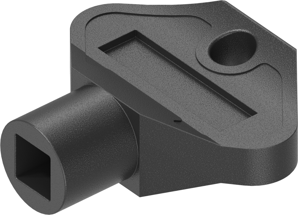 1x Vierkantschlüssel Steckschlüssel 4-Kant VK 7 mm Kunststoff schwarz 1C04-36