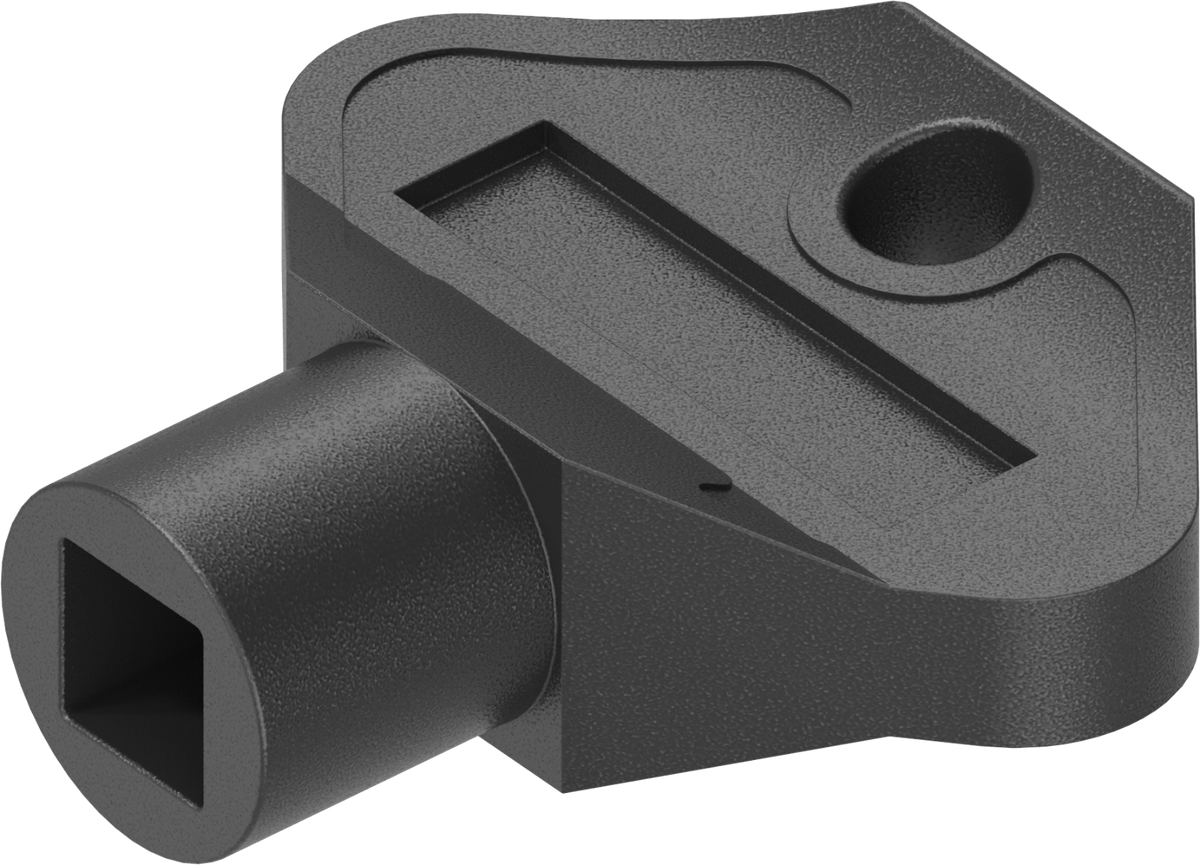 1x Vierkantschlüssel Steckschlüssel 4-Kant VK 7 mm Kunststoff schwarz 1C04-36