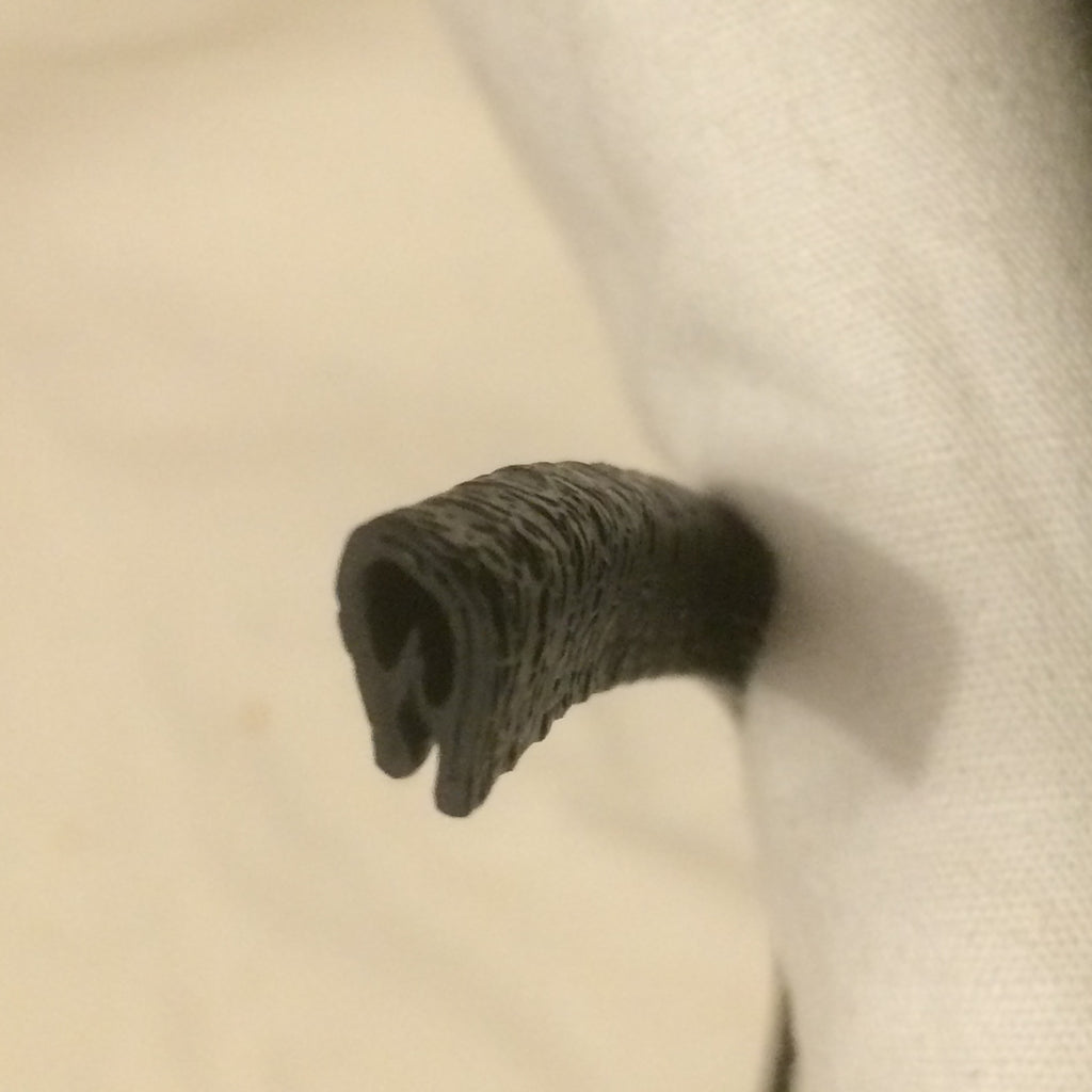 Kantenschutzprofil mit Stahlkern PVC, Klemmbereich 0,8–1 mm, schwarz (1C10-0460)