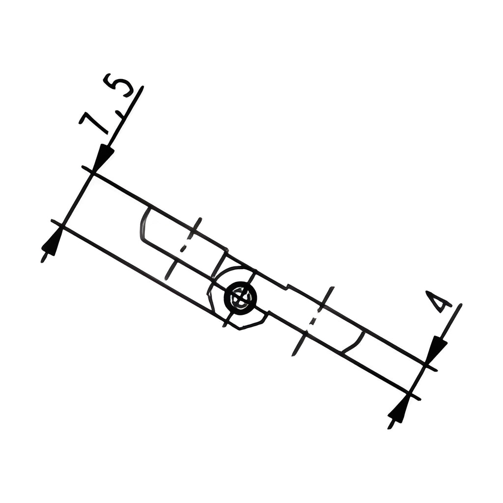 Anschraubscharnier, 30 × 30 mm, Zink-Druckguss schwarz (1C56-U60) – Ansicht 2