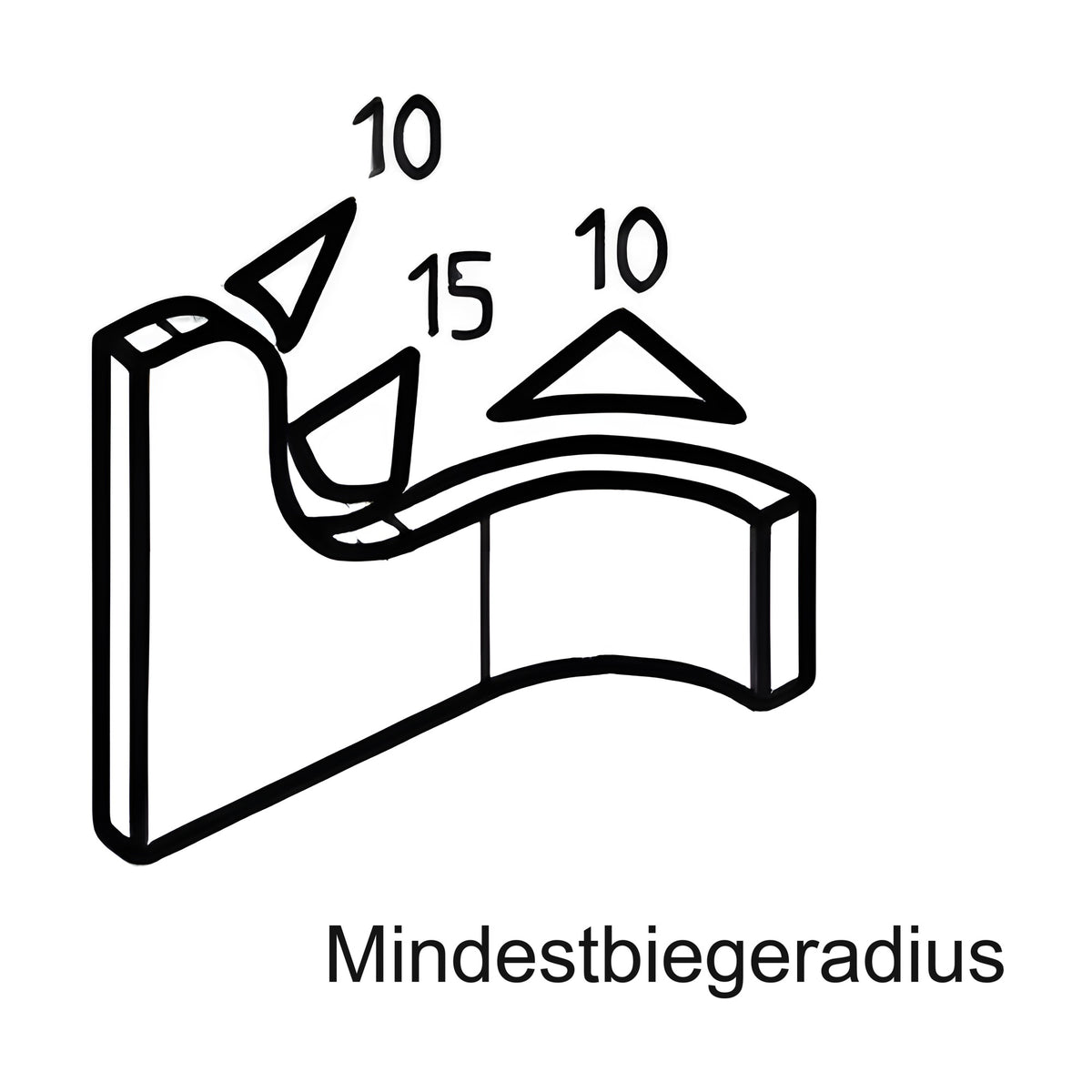 Kantenschutzprofil mit Stahlkern PVC, Klemmbereich 1–2 mm, weißgrau (1C10-04-01)