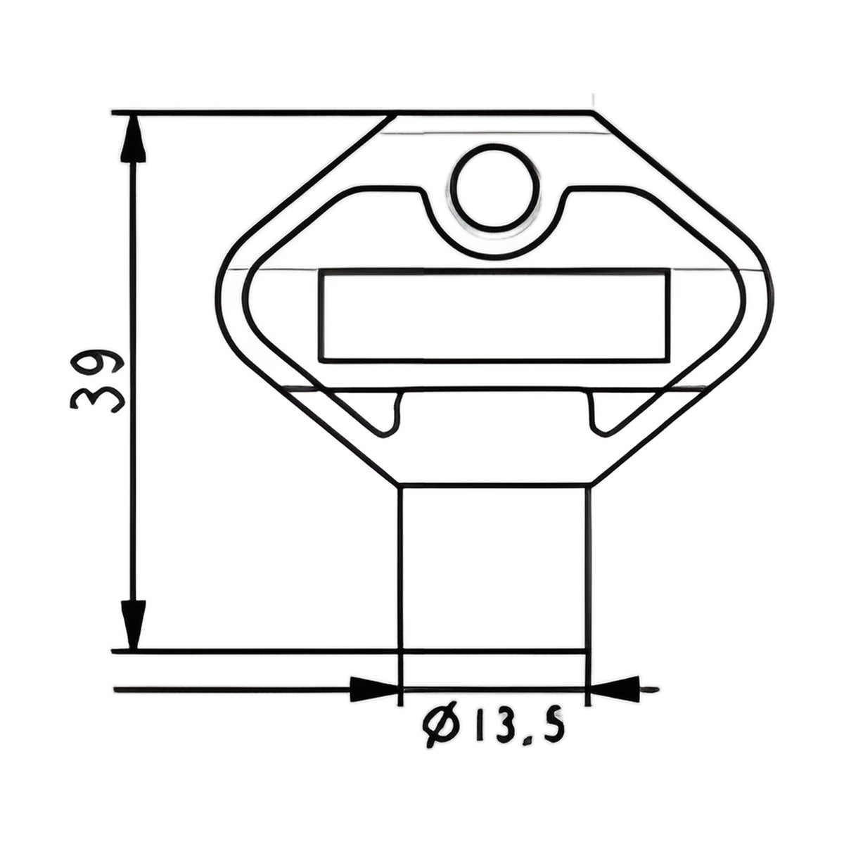 Dreikantschlüssel, 8 mm, Kunststoff schwarz (1C04-38) – Ansicht 2