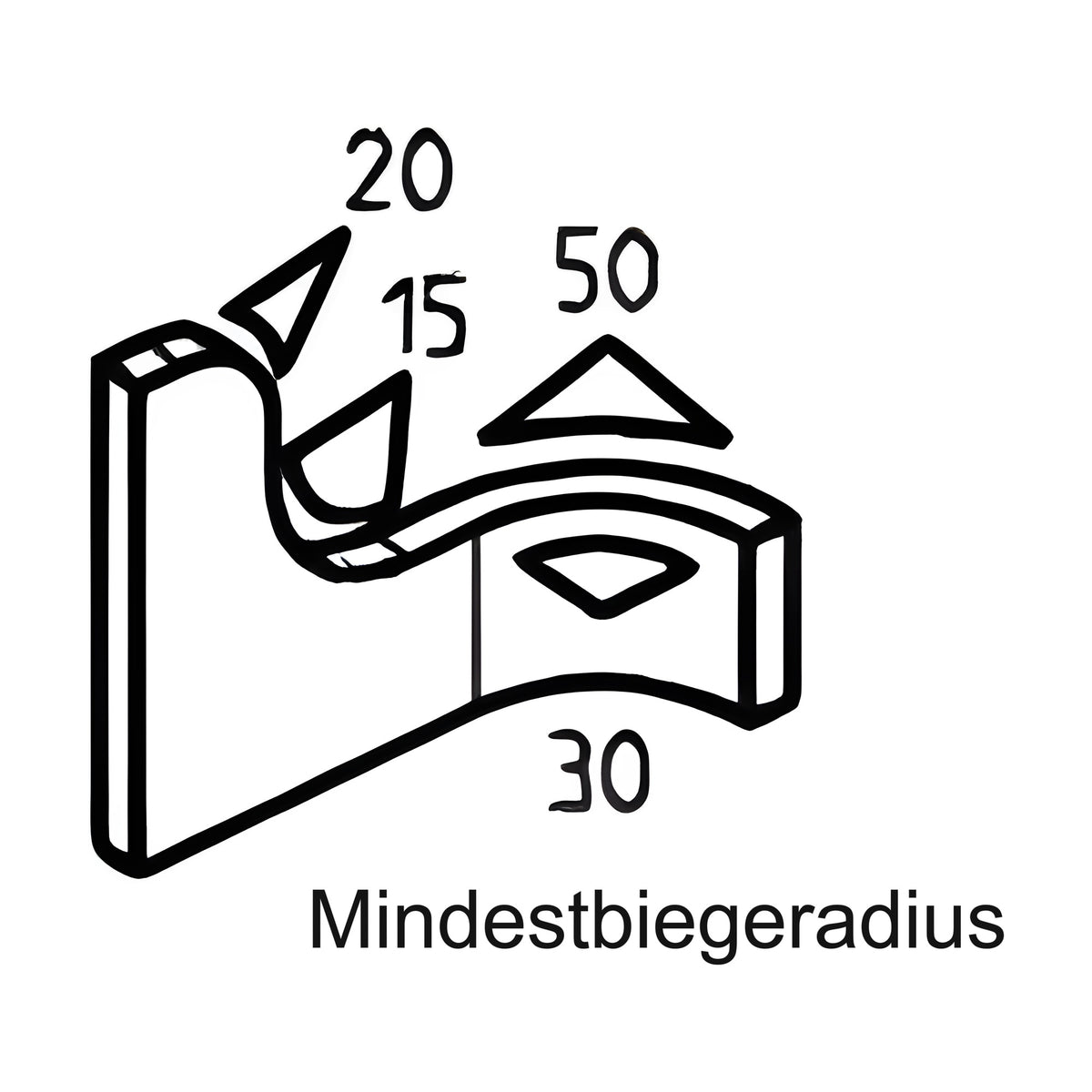 Klemmprofil mit Dichtkopf EPDM / PVC, Klemmbereich 1–2 mm, schwarz (1C11-20)