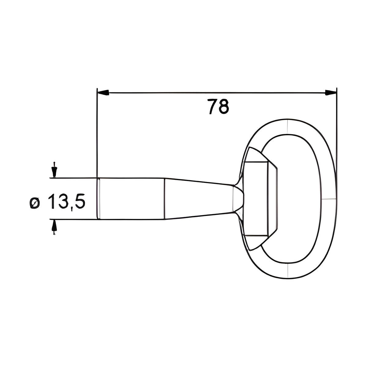 Profil-Halbzylinder 10/30 mit Dreikant 8 mm (1109-SU31)