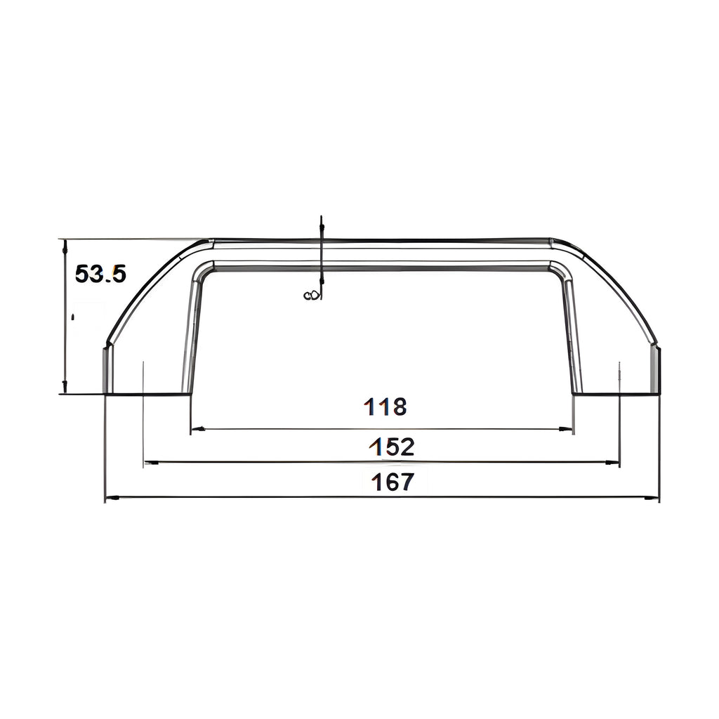 Pull handle, hole spacing 152 mm, for M6 screws, plastic black (1C95-19) – view 2