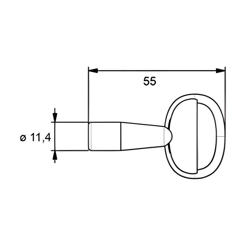 Vierkantschlüssel, 6 mm, Zink-Druckguss schwarz (1C04-20) – Ansicht 2
