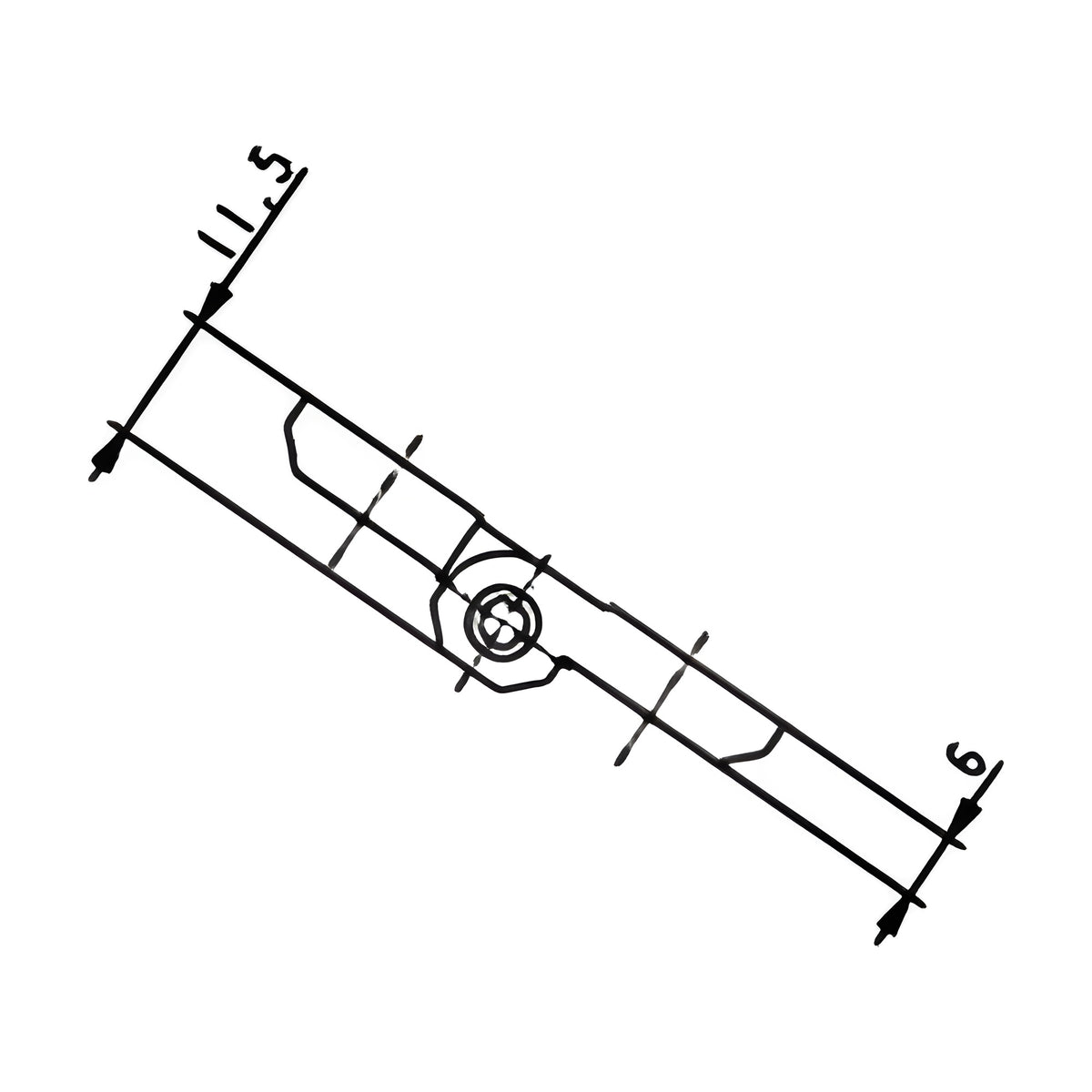 Surface-mounted hinge, 50 × 50 mm, die-cast zinc chrome-plated (1C56-U09) – view 2