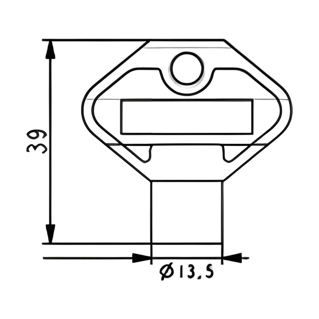 Dreikantschlüssel, 7 mm, Kunststoff schwarz (1C04-39)