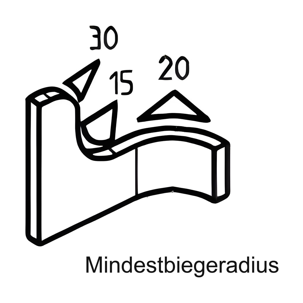 Kantenschutzprofil mit Stahlkern PVC, Klemmbereich 5–7 mm, schwarz (1C10-06)