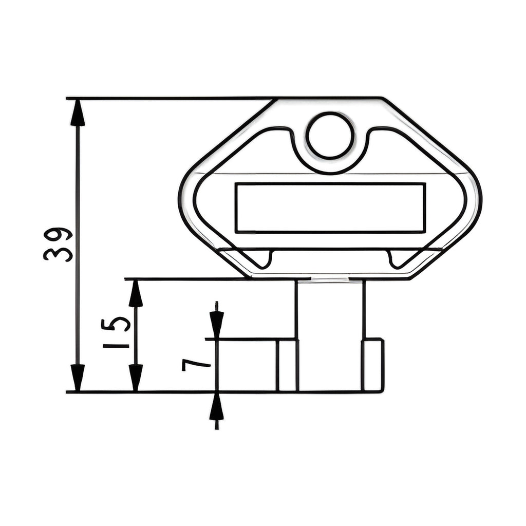Doppelbartschlüssel, 5 mm, Kunststoff schwarz (1C04-33)