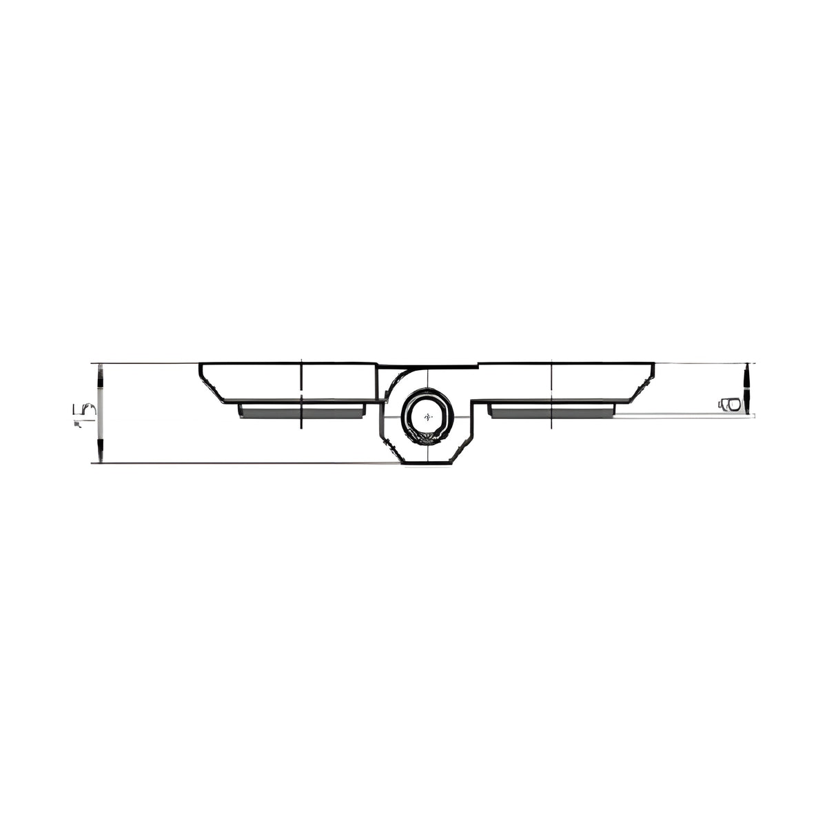 Anschraubscharnier, 60 × 76 mm, Zink-Druckguss schwarz (1C56-U27)