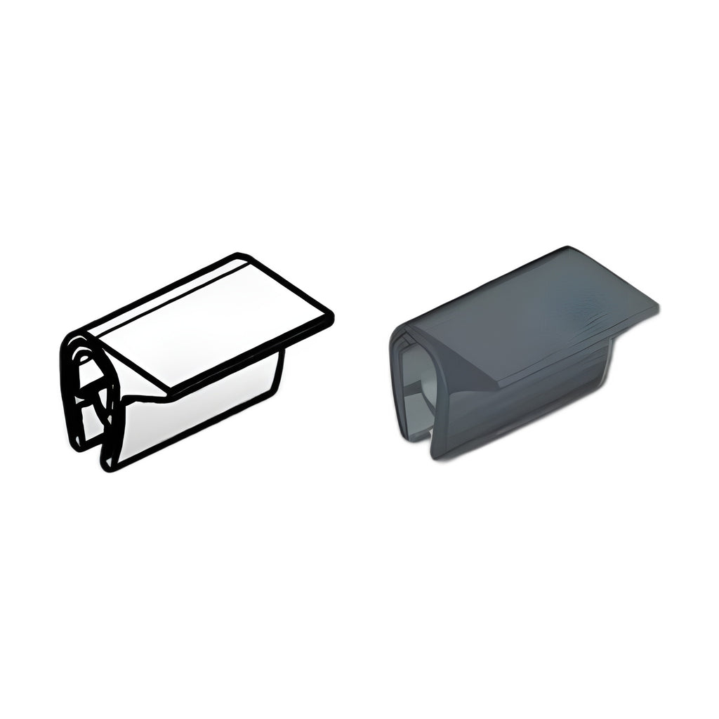 Kantenschutzprofil mit Stahlkern PVC, Klemmbereich 1–3 mm, anthrazit (1C10-09)
