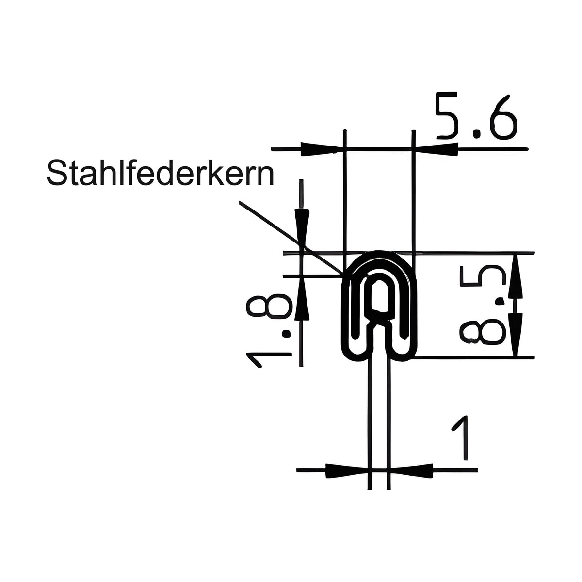 Kantenschutzprofil PVC, Klemmbereich 1 mm, schwarz (1C10-03)