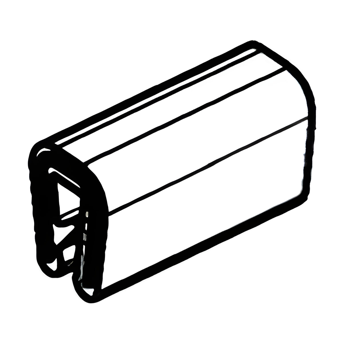 Kantenschutzprofil mit Stahlkern EPDM, Klemmbereich 0,8–2,5 mm, schwarz (1C10-12) – Ansicht 3