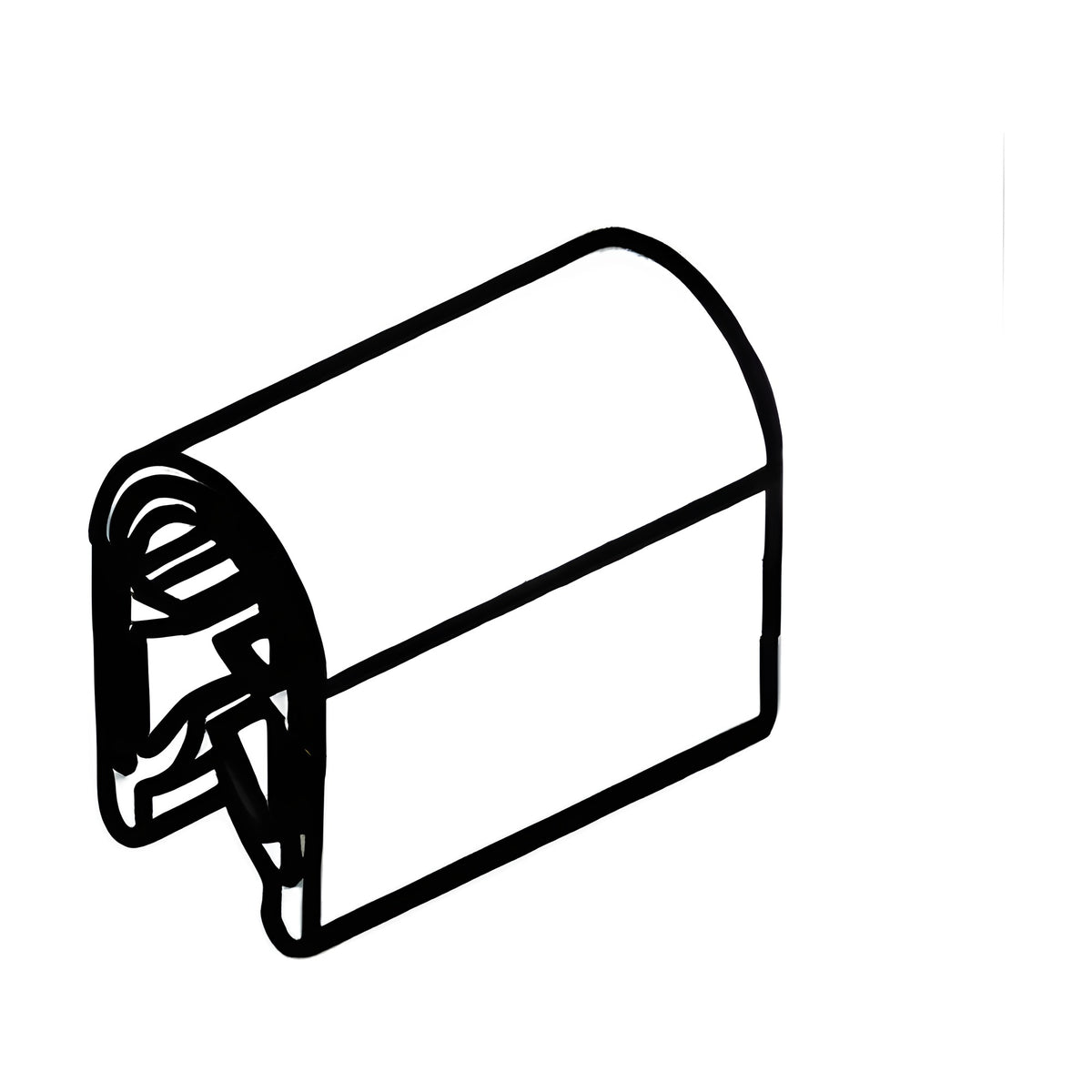 Kantenschutzprofil mit Stahlkern PVC, Klemmbereich 4–6 mm, schwarz (1C10-11)