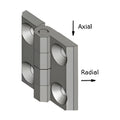 Surface-mounted hinge, 40 × 40 mm, stainless steel (1C56-U05-PH)