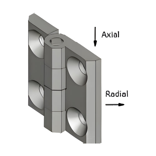 Anschraubscharnier, 40 × 40 mm, Edelstahl (1C56-U05-PH)