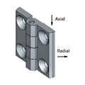 Anschraubscharnier, 40 × 40 mm, Zink-Druckguss verchromt (1C56-U05)