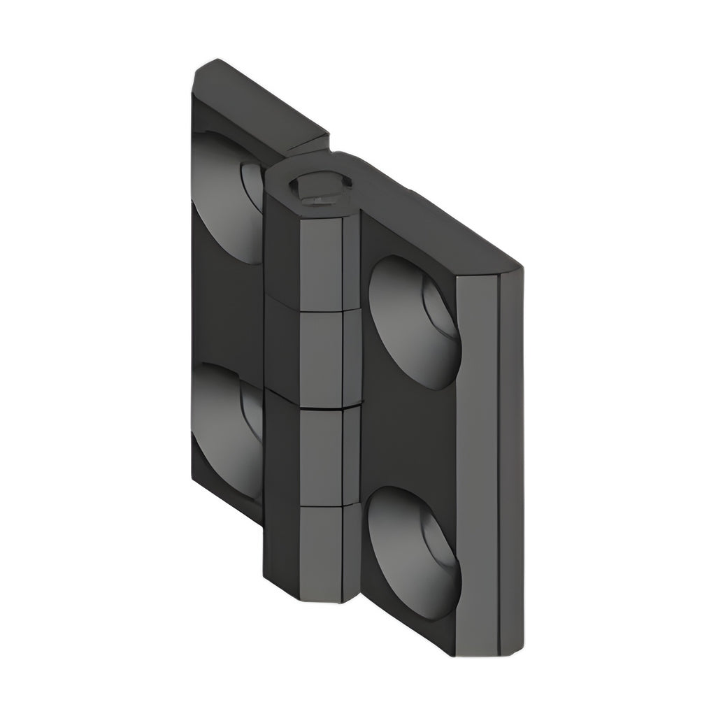 Anschraubscharnier, 60 × 60 mm, Zink-Druckguss schwarz (1C56-U12)