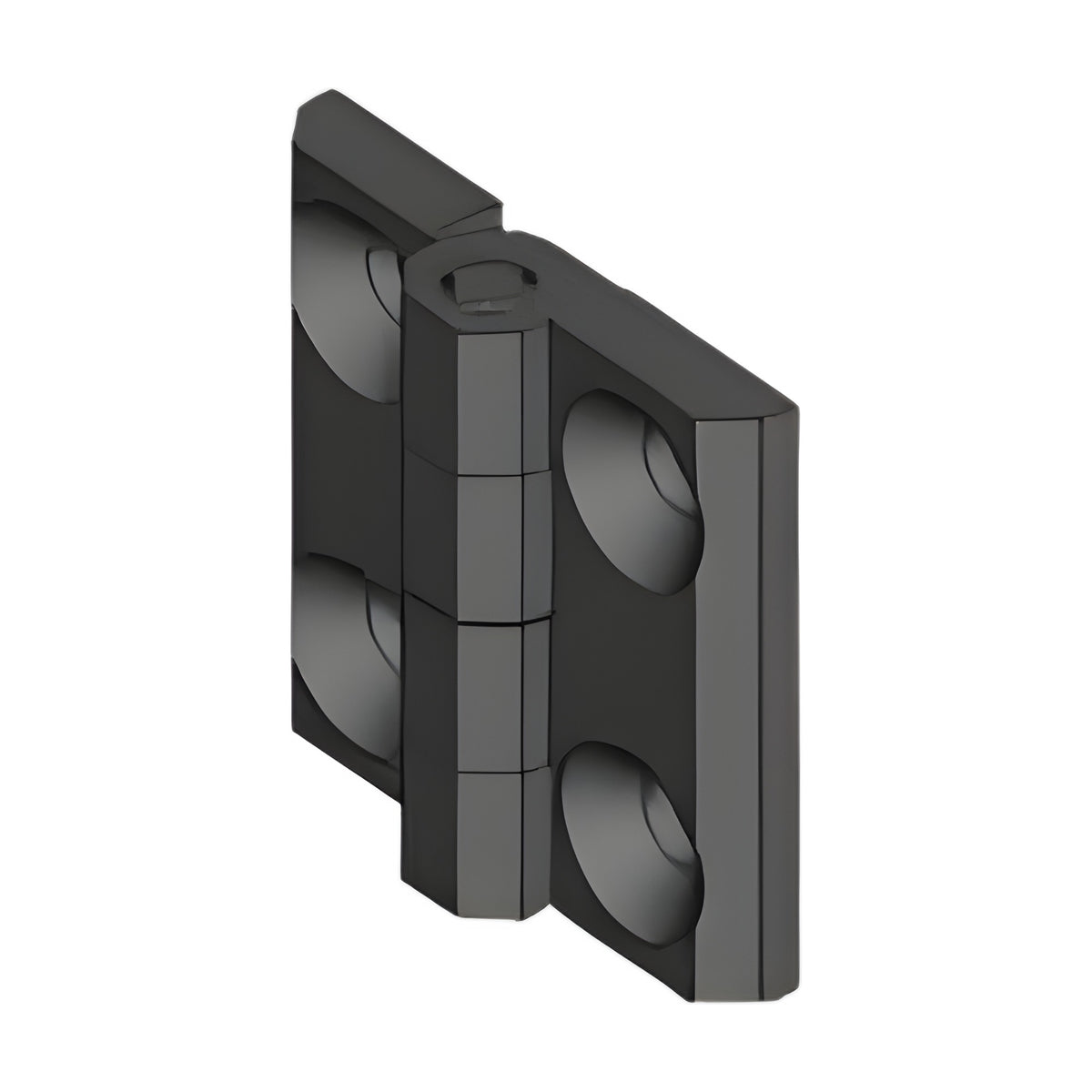 Anschraubscharnier, 60 × 60 mm, Zink-Druckguss schwarz (1C56-U12)