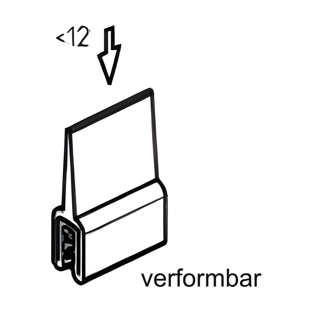 Klemmprofil mit Dichtkopf EPDM, Klemmbereich 1–3 mm, schwarz (1C11-36)