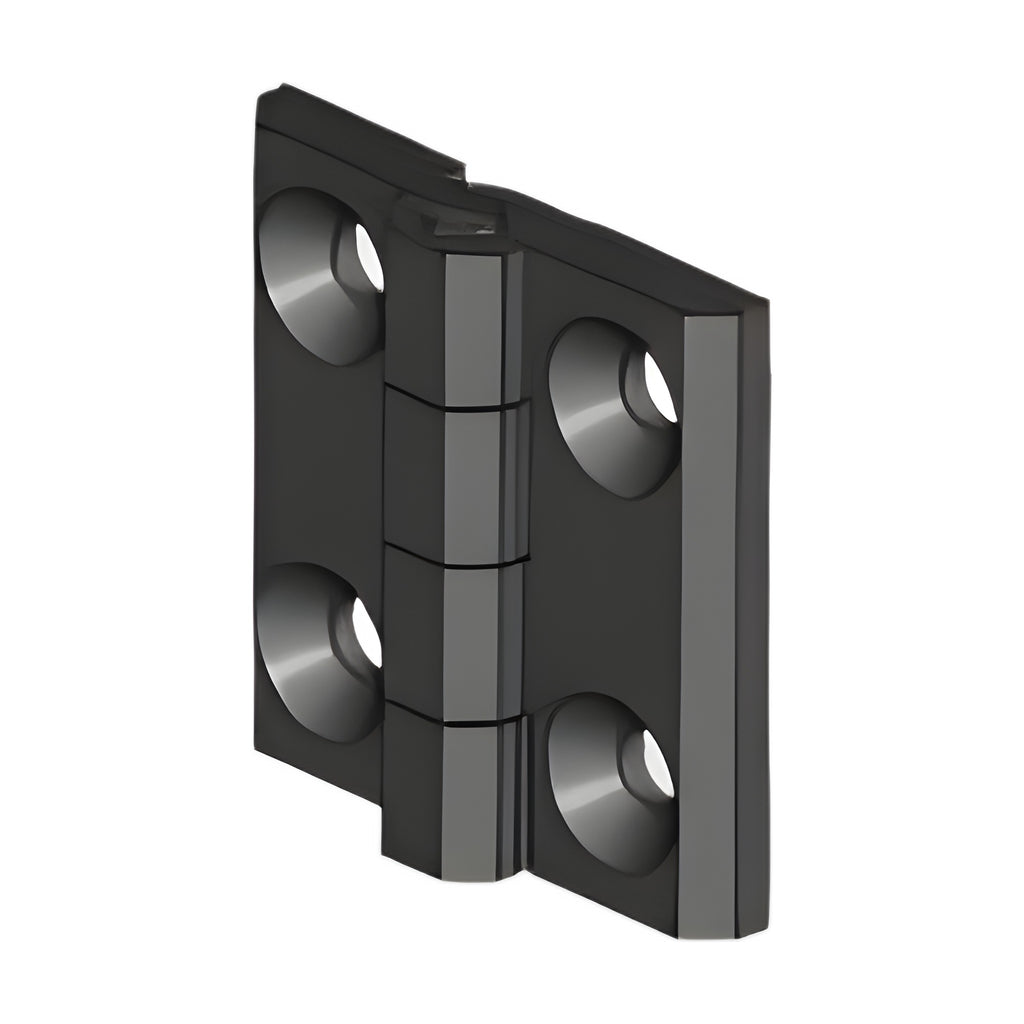 Anschraubscharnier, 40 × 40 mm, Zink-Druckguss schwarz (1C56-U04)