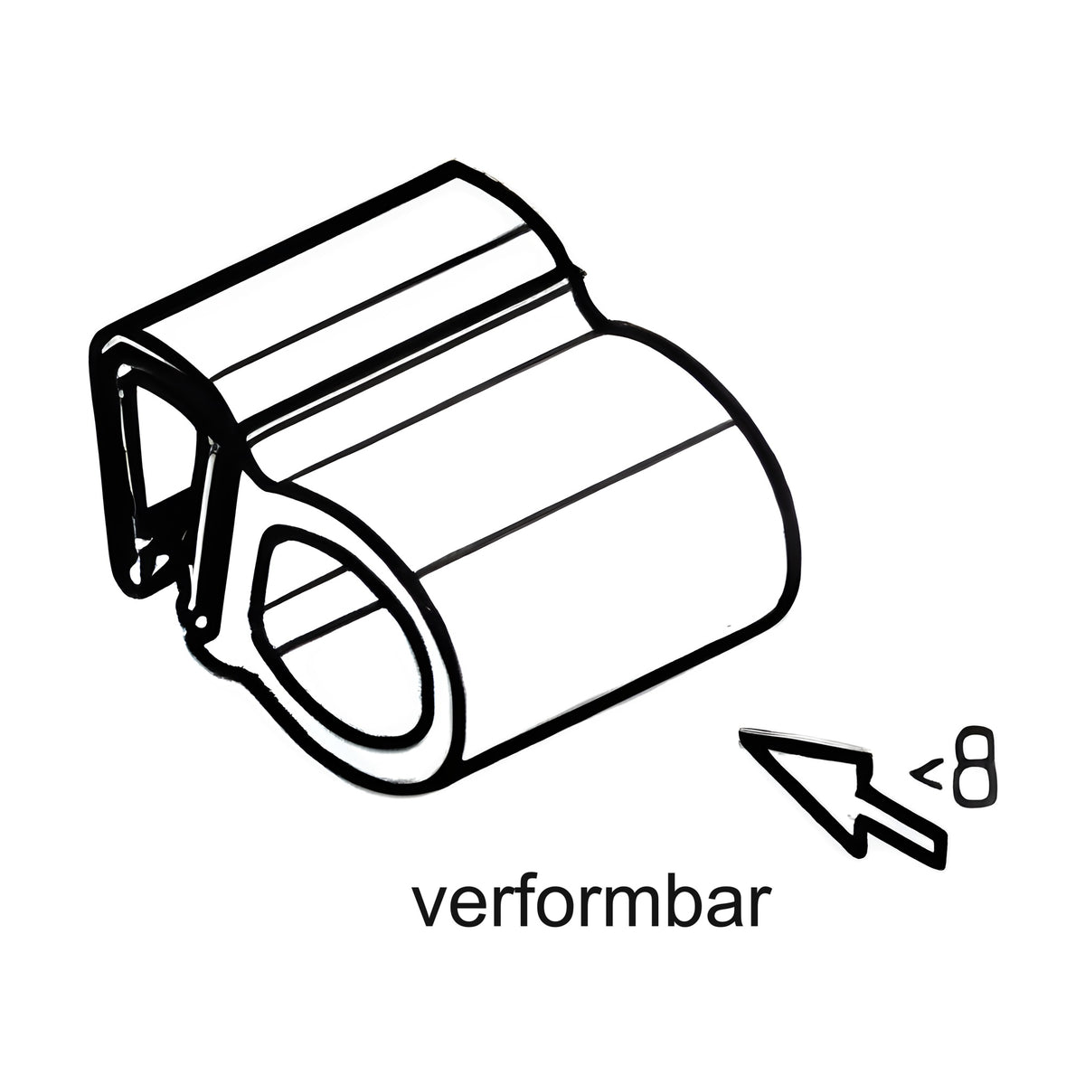 Klemmprofil mit Dichtkopf EPDM / PVC, Klemmbereich 1–4 mm, schwarz (1C11-22)