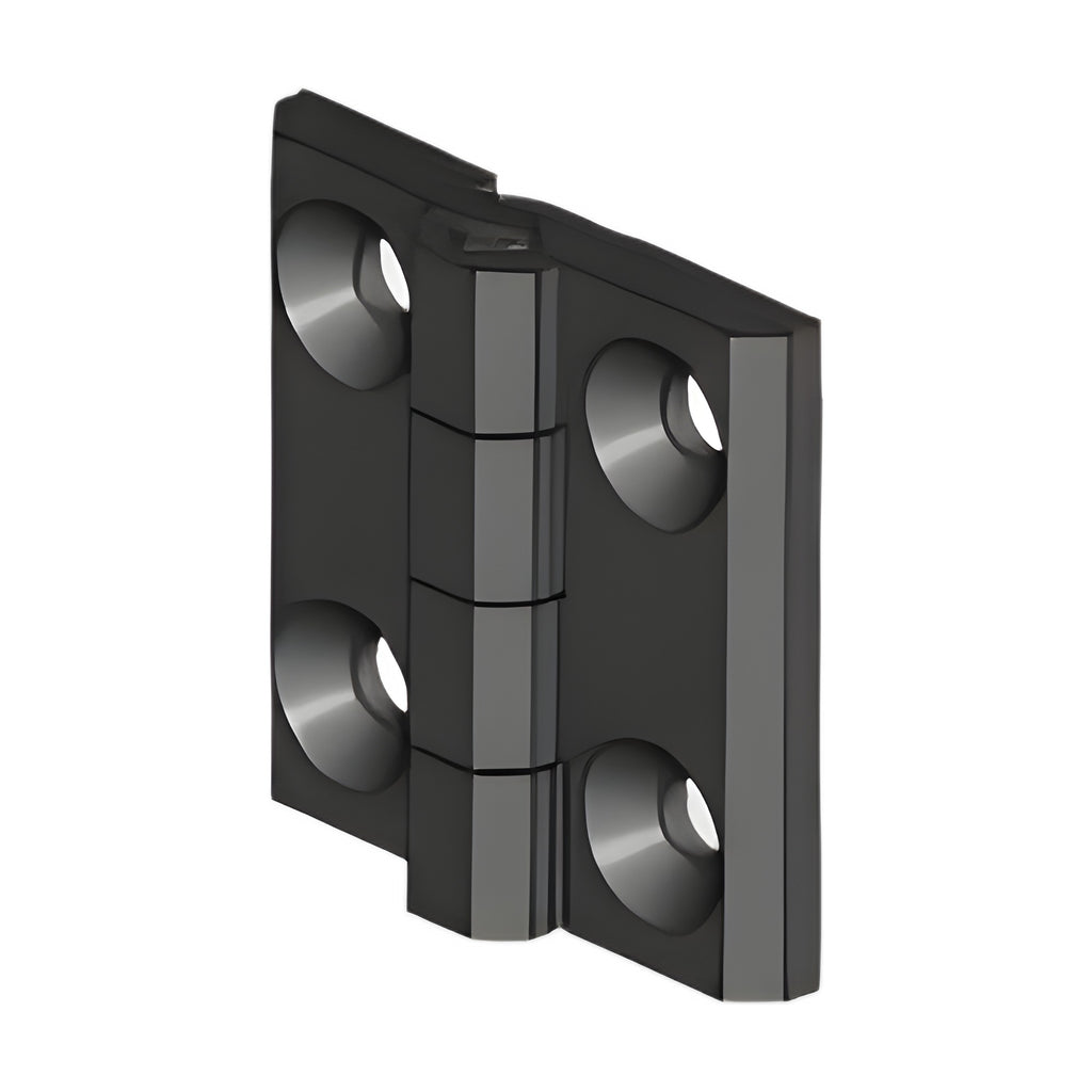 Anschraubscharnier, 50 × 50 mm, Zink-Druckguss schwarz (1C56-U08)