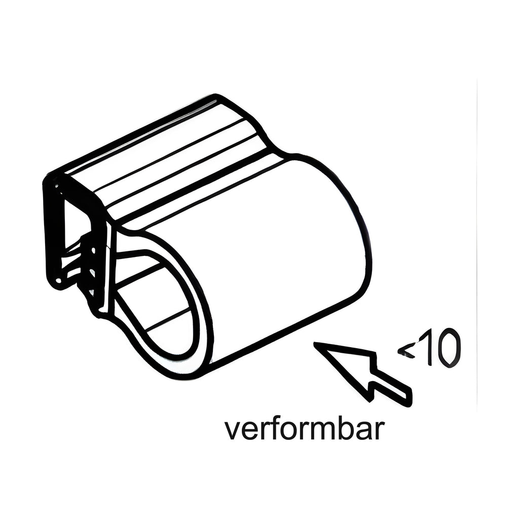 Klemmprofil mit Dichtkopf EPDM, Klemmbereich 1–3,5 mm, schwarz (1C11-12)