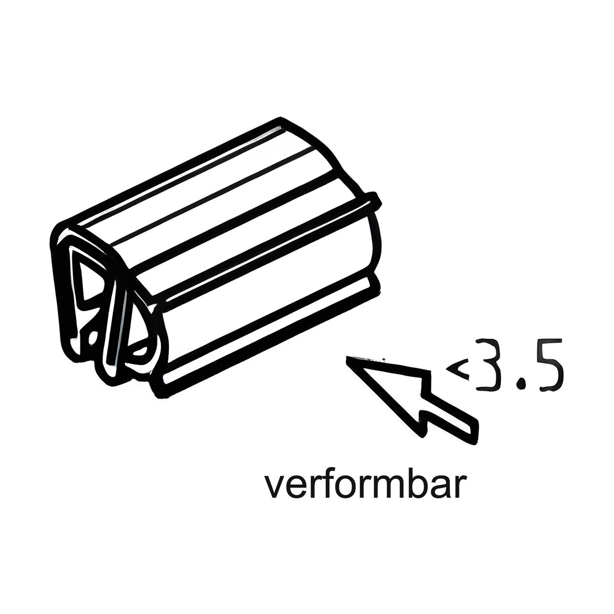 Klemmprofil mit Dichtkopf EPDM, Klemmbereich 0,8–2,5 mm, schwarz (1C11-09)