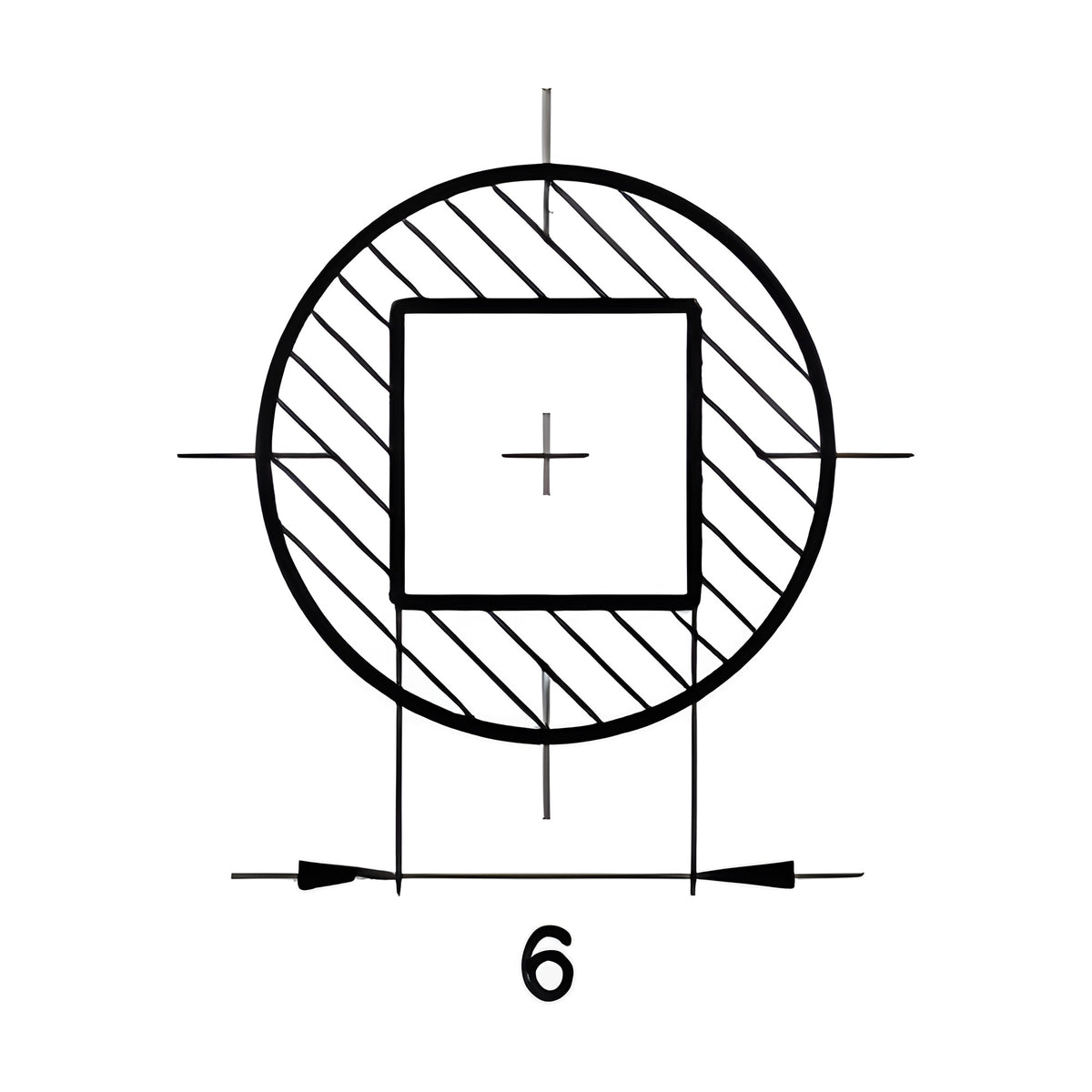 Vierkantschlüssel, 6 mm, Zink-Druckguss schwarz (1C04-18) – Ansicht 3