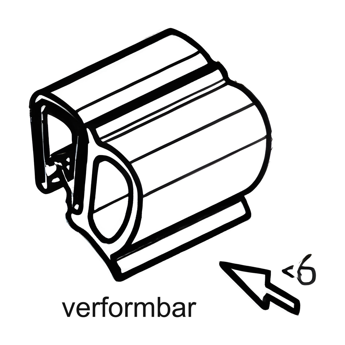 Klemmprofil mit Dichtkopf EPDM / PVC, Klemmbereich 1–4 mm, schwarz (1C11-23)