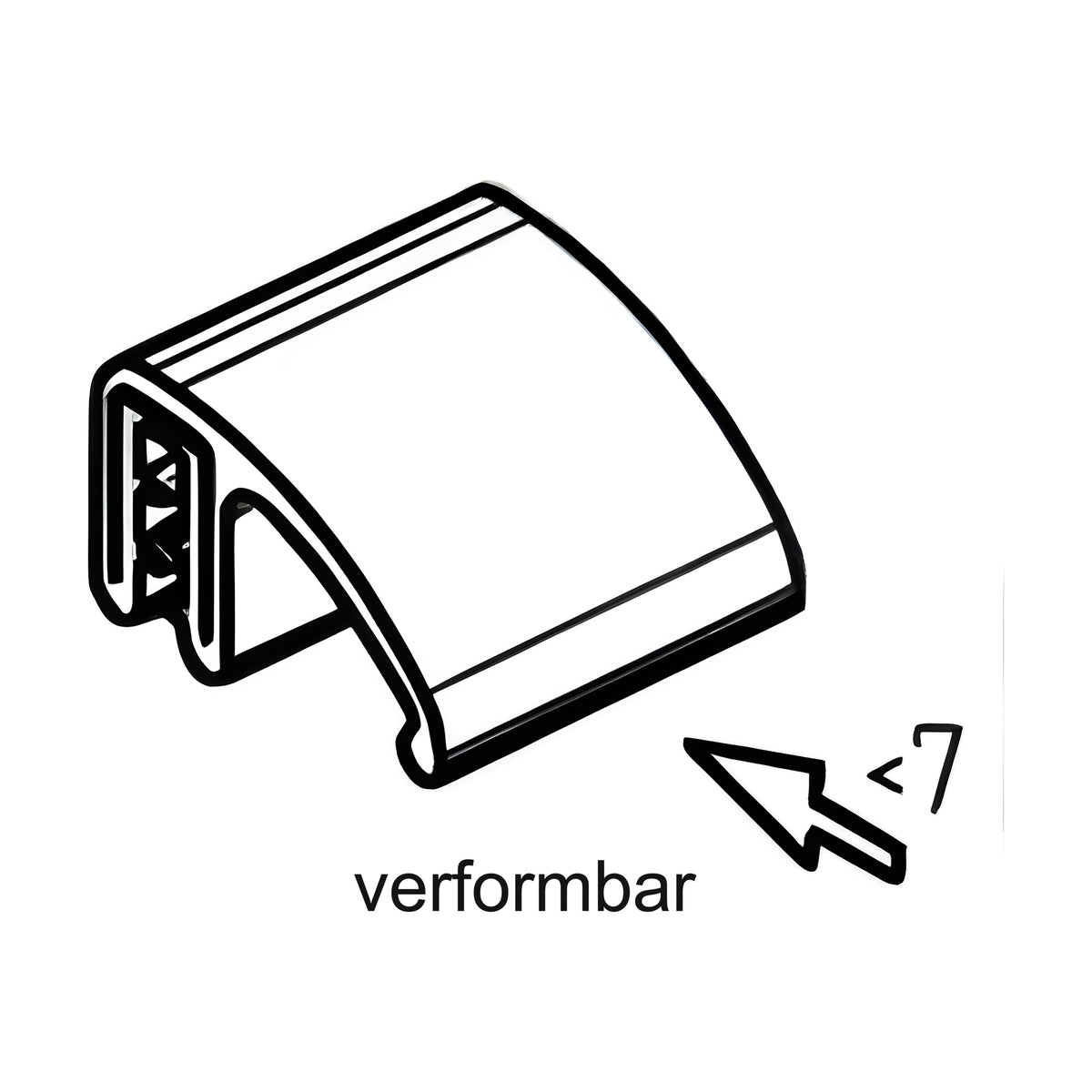 Klemmprofil mit Dichtkopf EPDM, Klemmbereich 1–3 mm, schwarz (1C11-33)