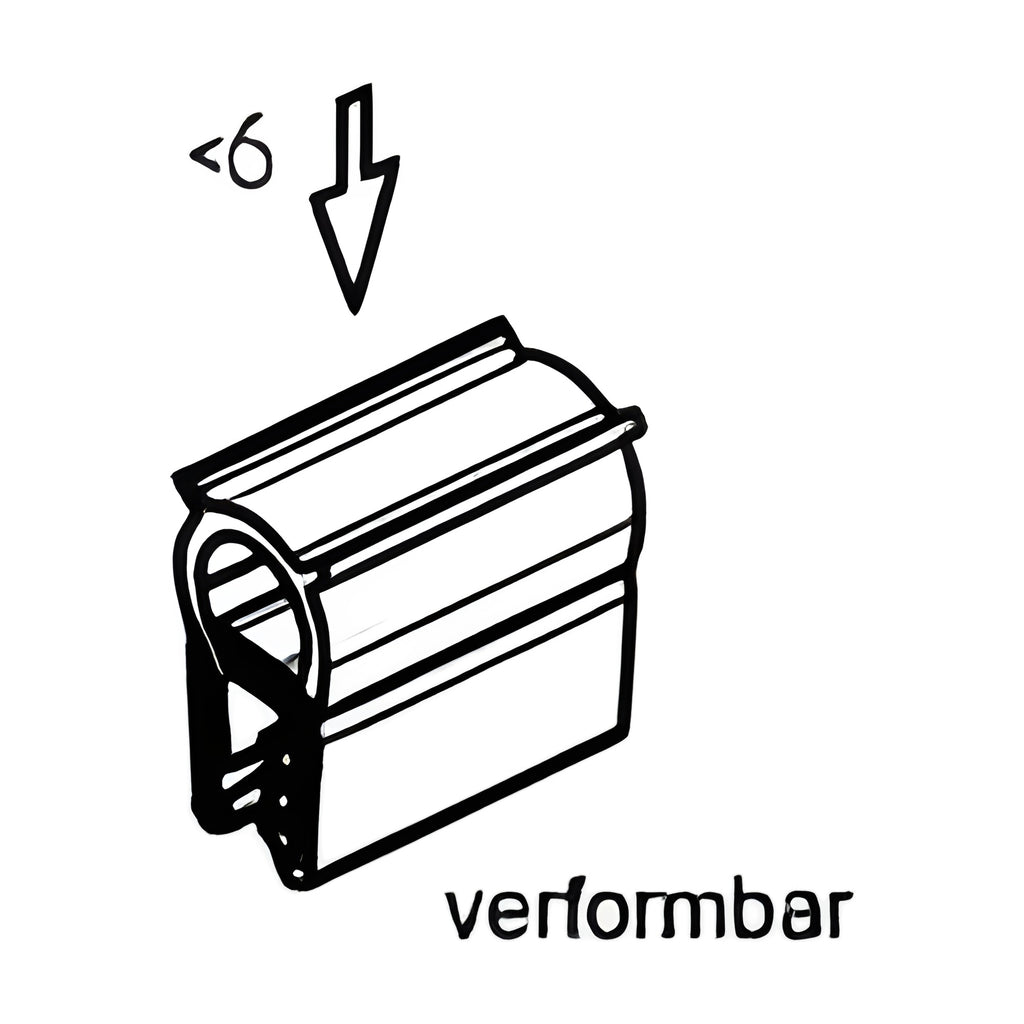 Klemmprofil mit Dichtkopf NBR, Klemmbereich 3–5 mm, schwarz (1C11-47)