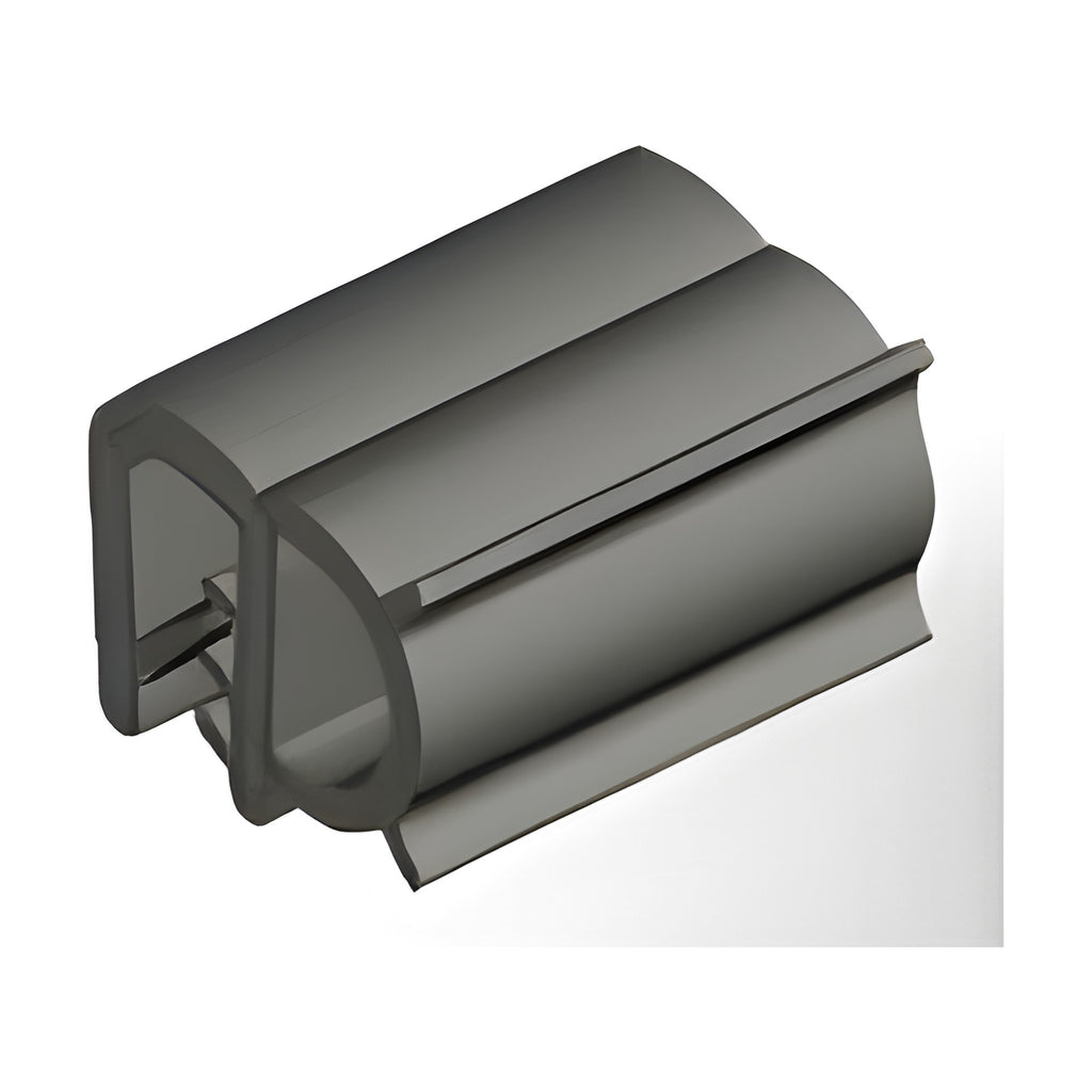 NBR clamping profile with sealing bulb, clamping range 1–3.5 mm, black (1C11-16)