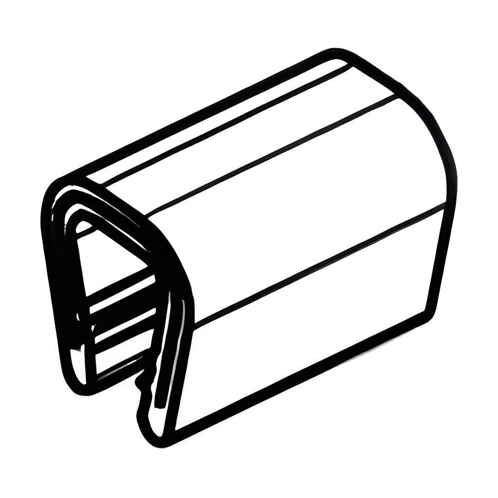 Kantenschutzprofil mit Stahlkern PVC, Klemmbereich 5–7 mm, schwarz (1C10-06)