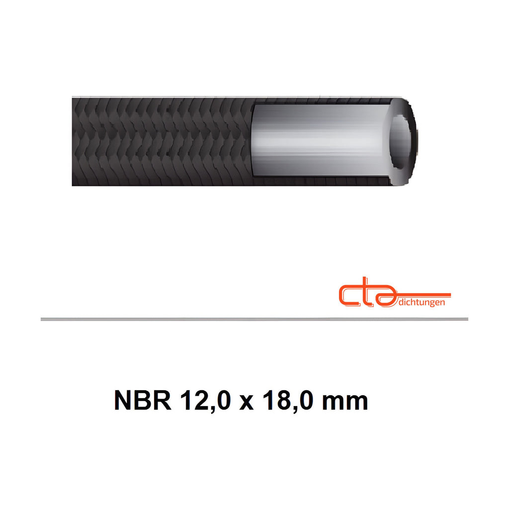 Kraftstoffschlauch NBR, Ø 12,0 × 18,0 mm (1C17-09) – Ansicht 3