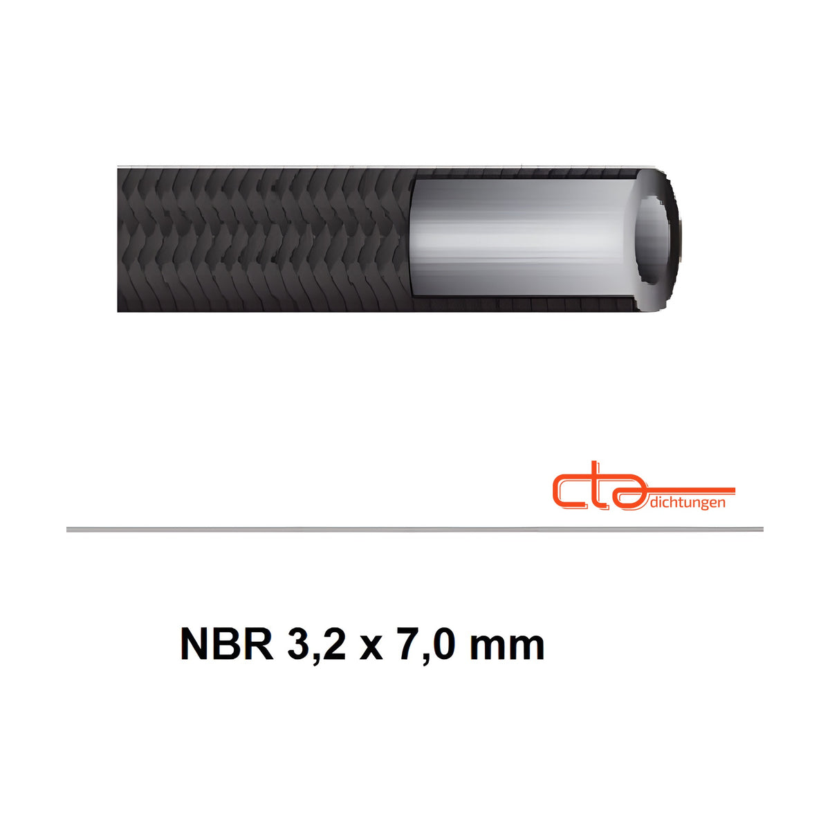 Kraftstoffschlauch NBR, Ø 3,2 × 7,0 mm (1C17-00) – Ansicht 3