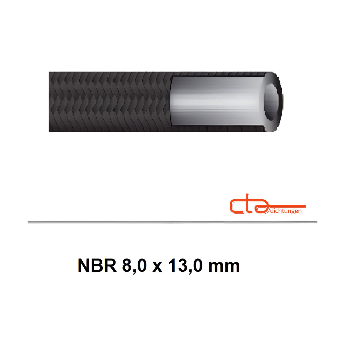 Kraftstoffschlauch NBR, Ø 8,0 × 13,0 mm (1C17-06)