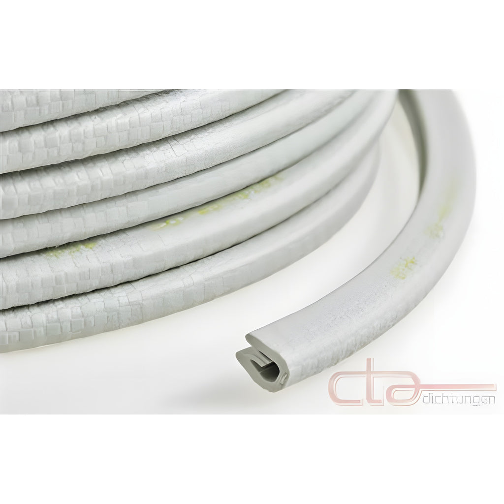 Kantenschutzprofil mit Stahlkern PVC, Klemmbereich 1–2 mm, weißgrau (1C10-04-01)