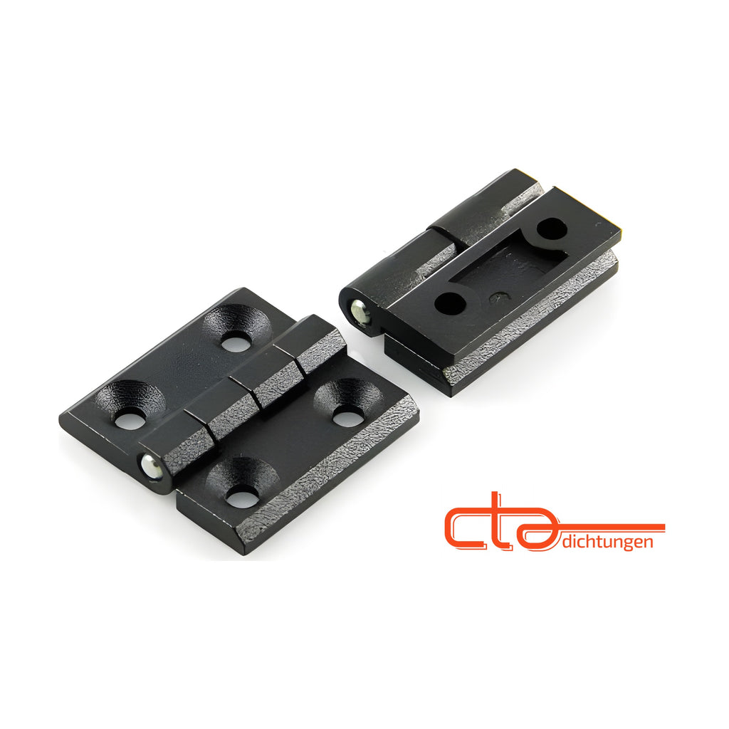 Anschraubscharnier, 50 × 50 mm, Zink-Druckguss schwarz (1C56-U08)