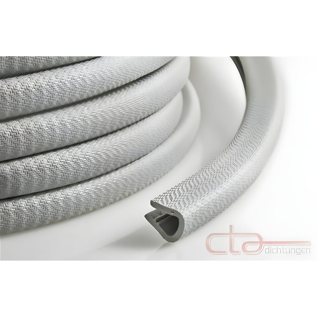 Kantenschutzprofil mit Stahlkern PVC, Klemmbereich 6–8 mm, hellgrau (1C10-06-01)